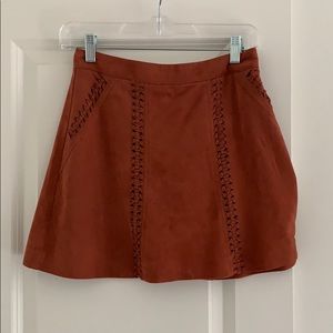 Gianni bini faux suede skirt